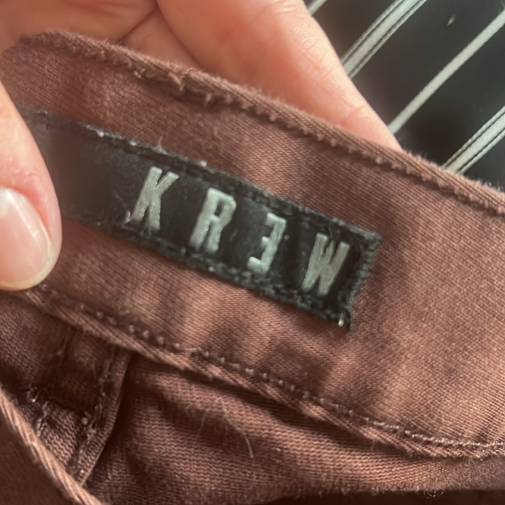 Krew men’s rusty brown button fly pants with just the right amount of stretch 34 - Picture 10 of 10
